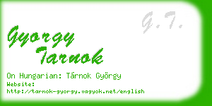 gyorgy tarnok business card
